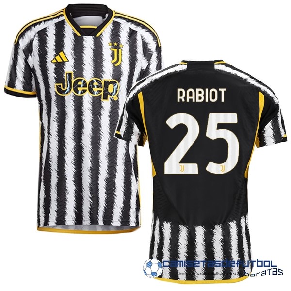 adidas NO.25 Rabiot Tailandia Casa Jugadores Camiseta Juventus  Equipación 2023 2024 Amarillo Negro